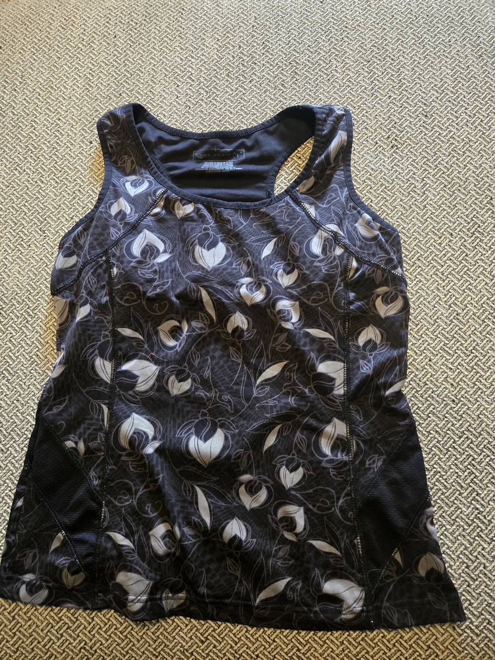 tek gear Black & White Floral Racerback Tank